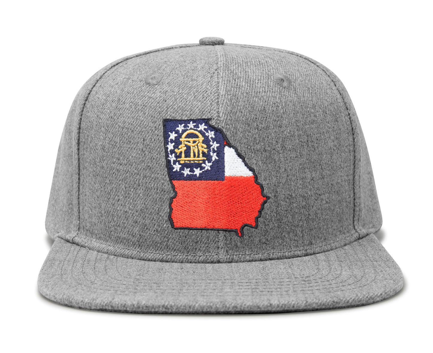 International Tie Stateline Flag Hat for Men and Women - Snapback Trucker Baseball Cap (Georgia, Grey Flatbill) - International Tie