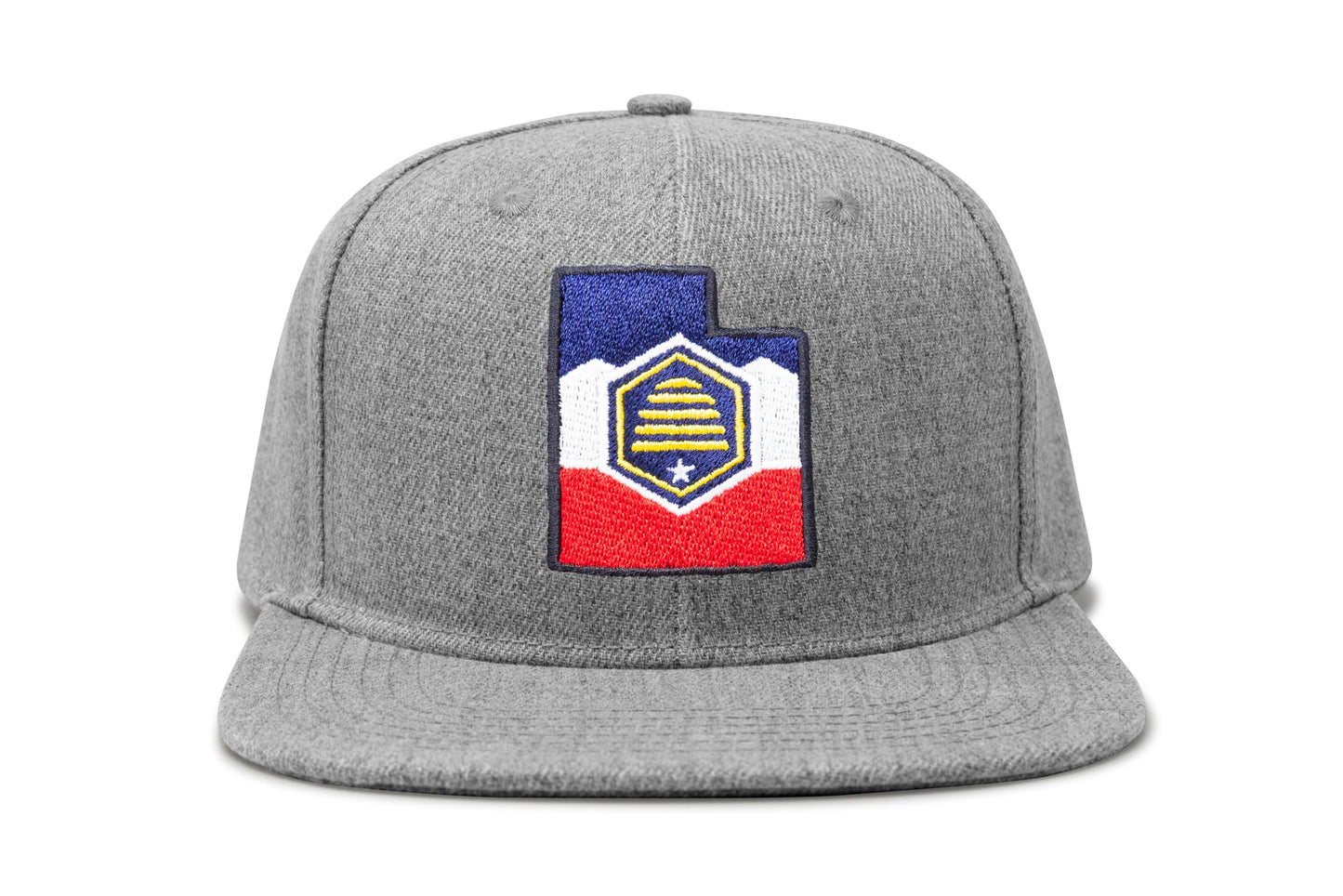 International Tie Stateline Flag Hat for Men and Women - Snapback Trucker Baseball Cap (Utah, Grey Flatbill) - International Tie