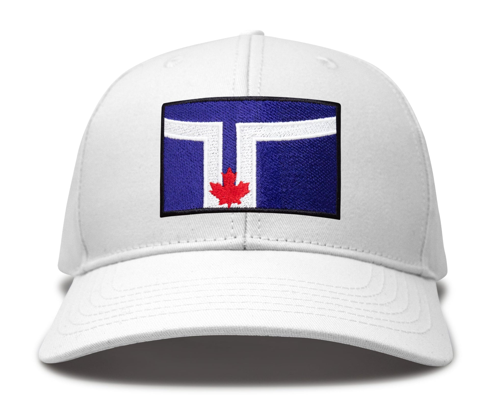 International Tie City Hat for Men and Women, Adjustable Snapback Trucker Baseball Cap with Embroidered Patch (Toronto, All White) - International Tie