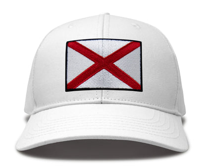 Alabama Flag Hat for Men and Women – Snapback Trucker Baseball Cap by International Tie (All White)