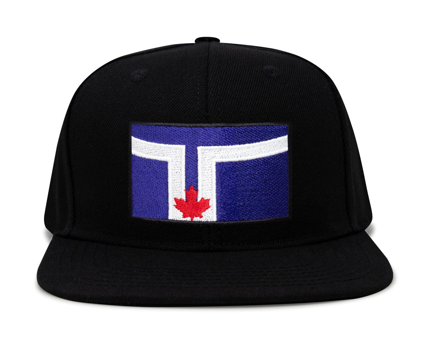 International Tie City Hat for Men and Women, Adjustable Snapback Trucker Baseball Cap with Embroidered Patch (Toronto, Black Flatbill) - International Tie