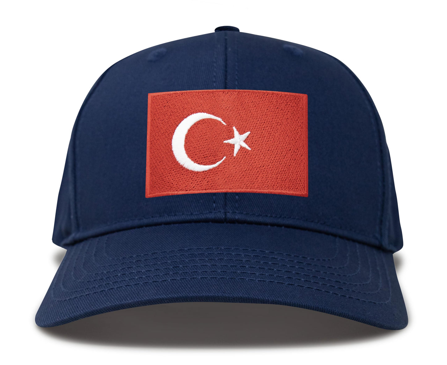 International Tie Country Hat for Men and Women, Adjustable Snapback Trucker Baseball Cap with Embroidered Patch (Turkey, All Navy) - International Tie