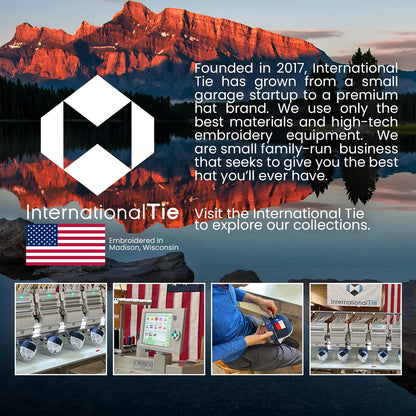 International Tie Texas Hat for Men and Women, BUF Snapback Trucker Baseball Cap, Embroidered Cross Logo (All White)