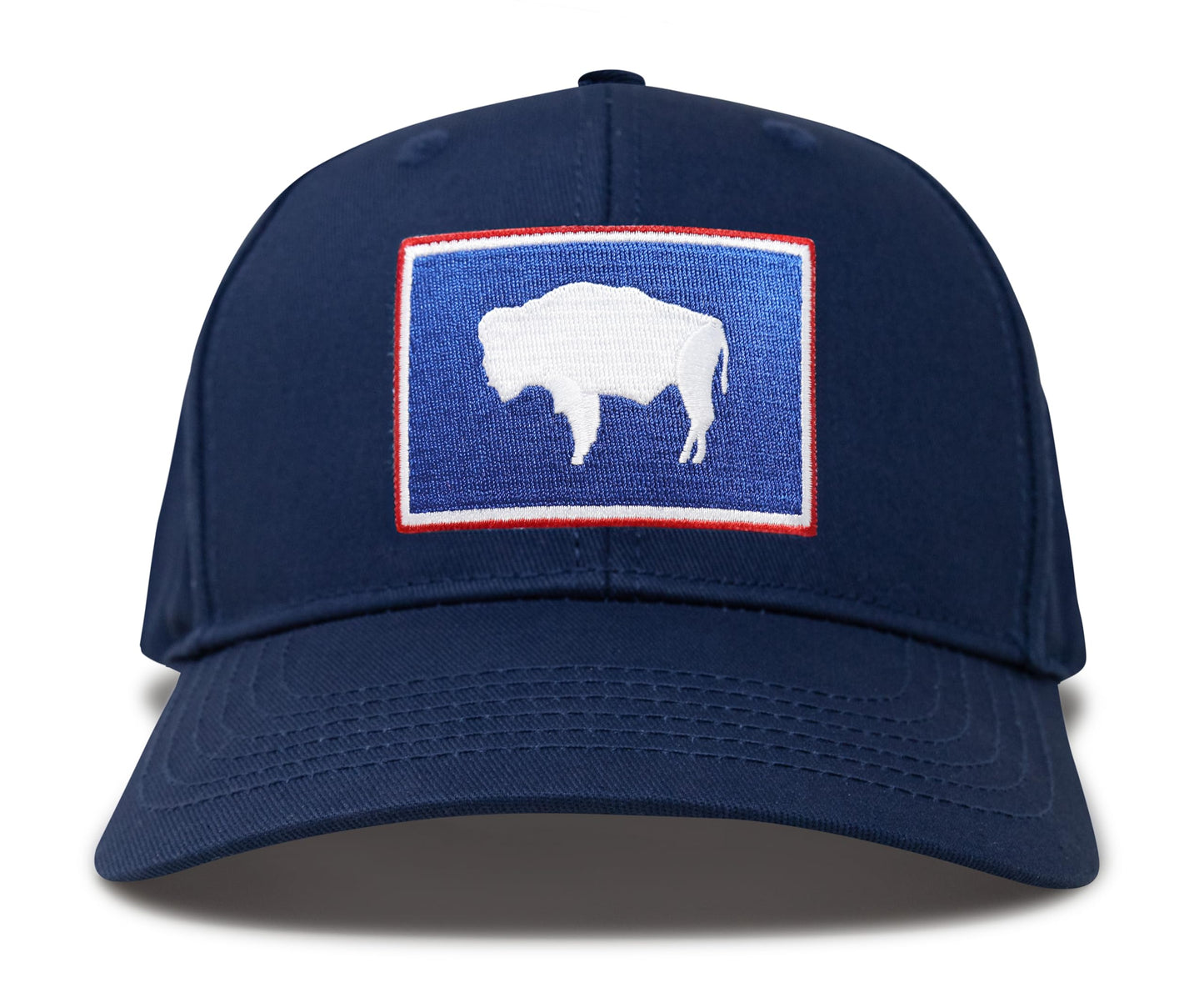 International Tie Wyoming Flag Hat for Men and Women - Snapback Trucker Baseball Cap (All Navy)
