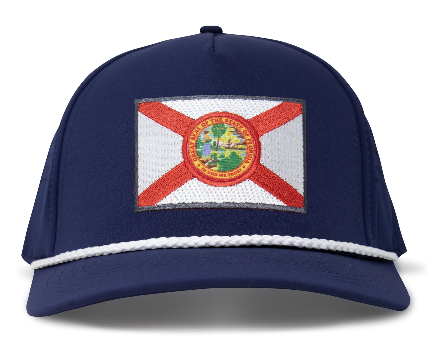 Performance Golf Hat – Adjustable Snapback Trucker Baseball Cap for Men & Women - Jetset Series (Florida, Pacific Blue)