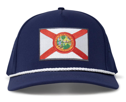 Performance Golf Hat – Adjustable Snapback Trucker Baseball Cap for Men & Women - Jetset Series (Florida, Pacific Blue)