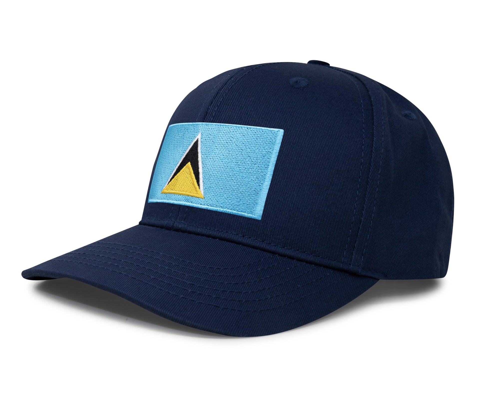 International Tie Country Hat for Men and Women, Adjustable Snapback Trucker Baseball Cap with Embroidered Patch (Saint Luca, All Navy) - International Tie
