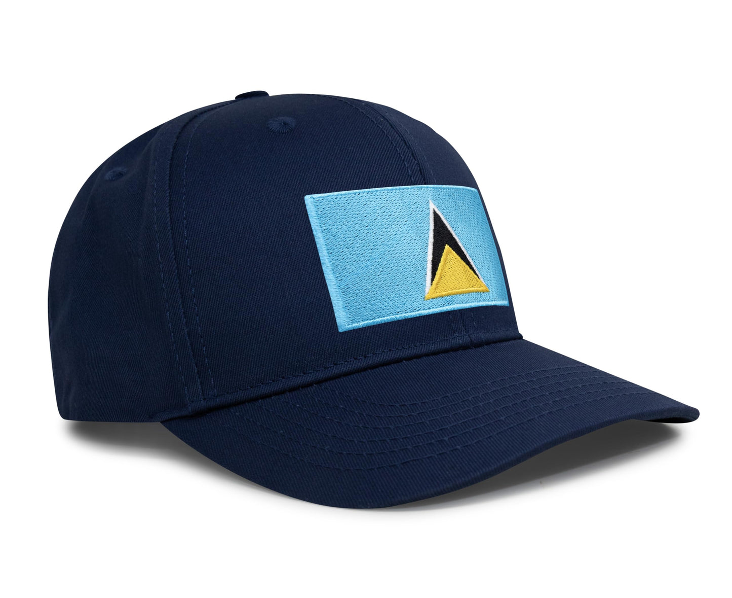 International Tie Country Hat for Men and Women, Adjustable Snapback Trucker Baseball Cap with Embroidered Patch (Saint Luca, All Navy) - International Tie