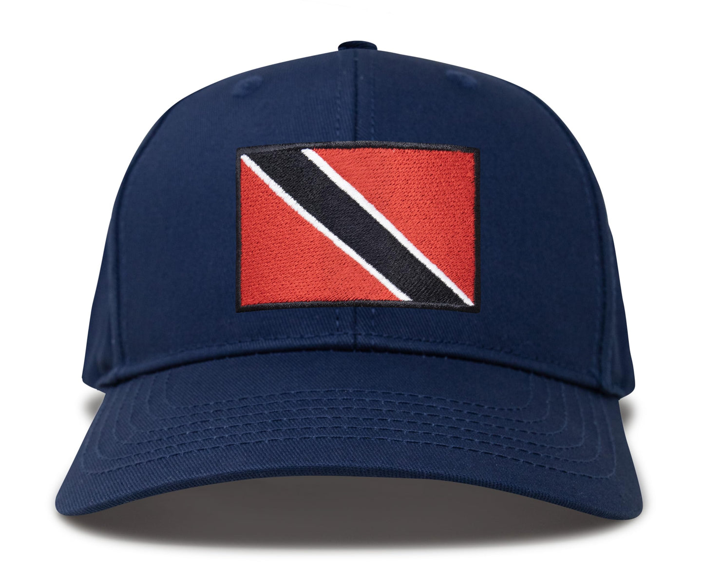 International Tie Country Hat for Men and Women, Adjustable Snapback Trucker Baseball Cap with Embroidered Patch (Trinidad and Tobago, All Navy) - International Tie