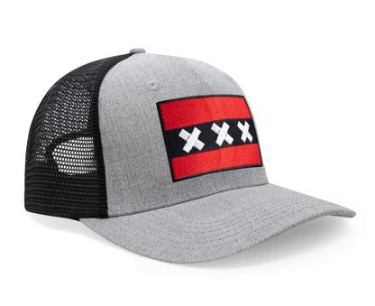 Amsterdam Flag Hat for Men and Women – Adjustable Snapback Baseball Cap by International Tie (Grey Black)