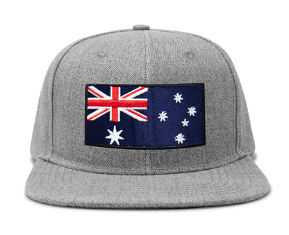Australia Flag Hat for Men and Women – Snapback Trucker Baseball Cap by International Tie (Grey Flatbill)