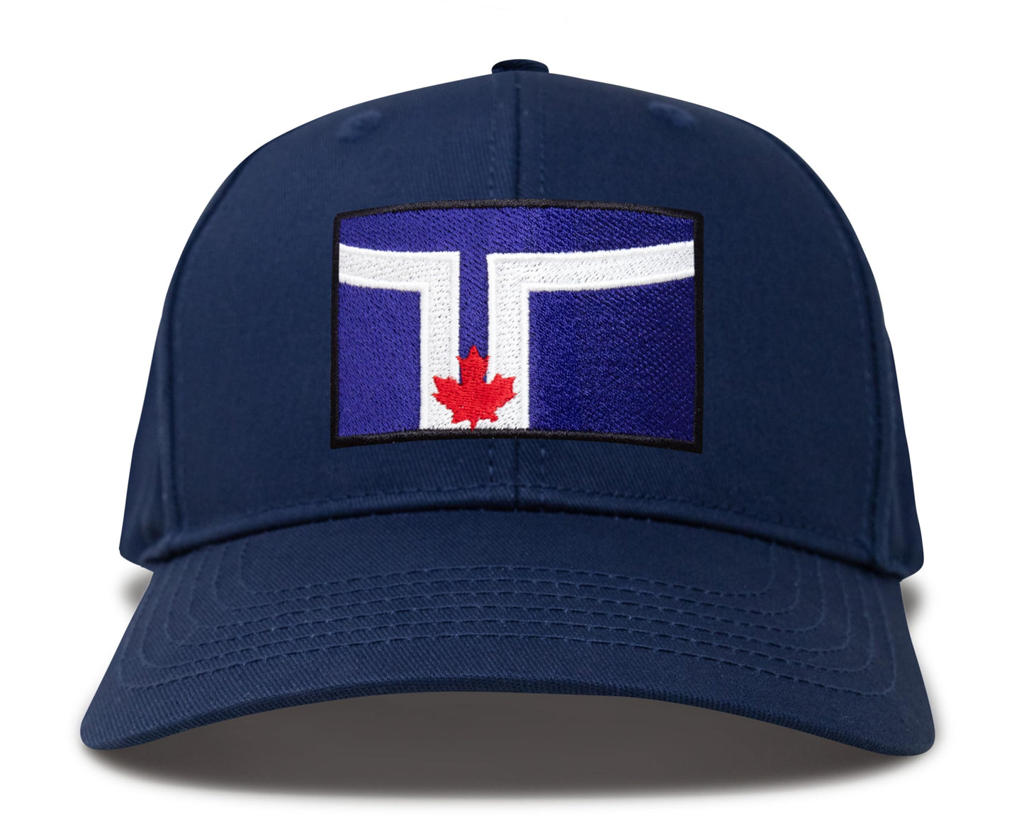 International Tie City Hat for Men and Women, Adjustable Snapback Trucker Baseball Cap with Embroidered Patch (Toronto, All Navy) - International Tie