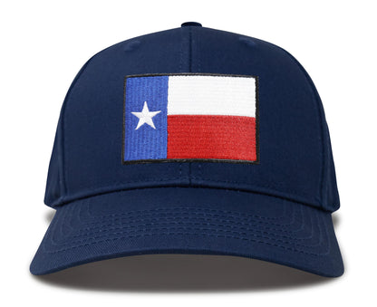 International Tie Texas Flag Hat for Men and Women - Snapback Trucker Baseball Cap (All Navy)