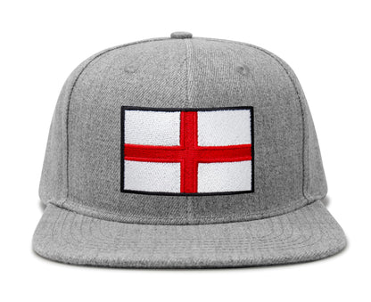 International Tie England - St. George Flag Hat for Men and Women, Adjustable Snapback Trucker Baseball Cap (Grey Flatbill)