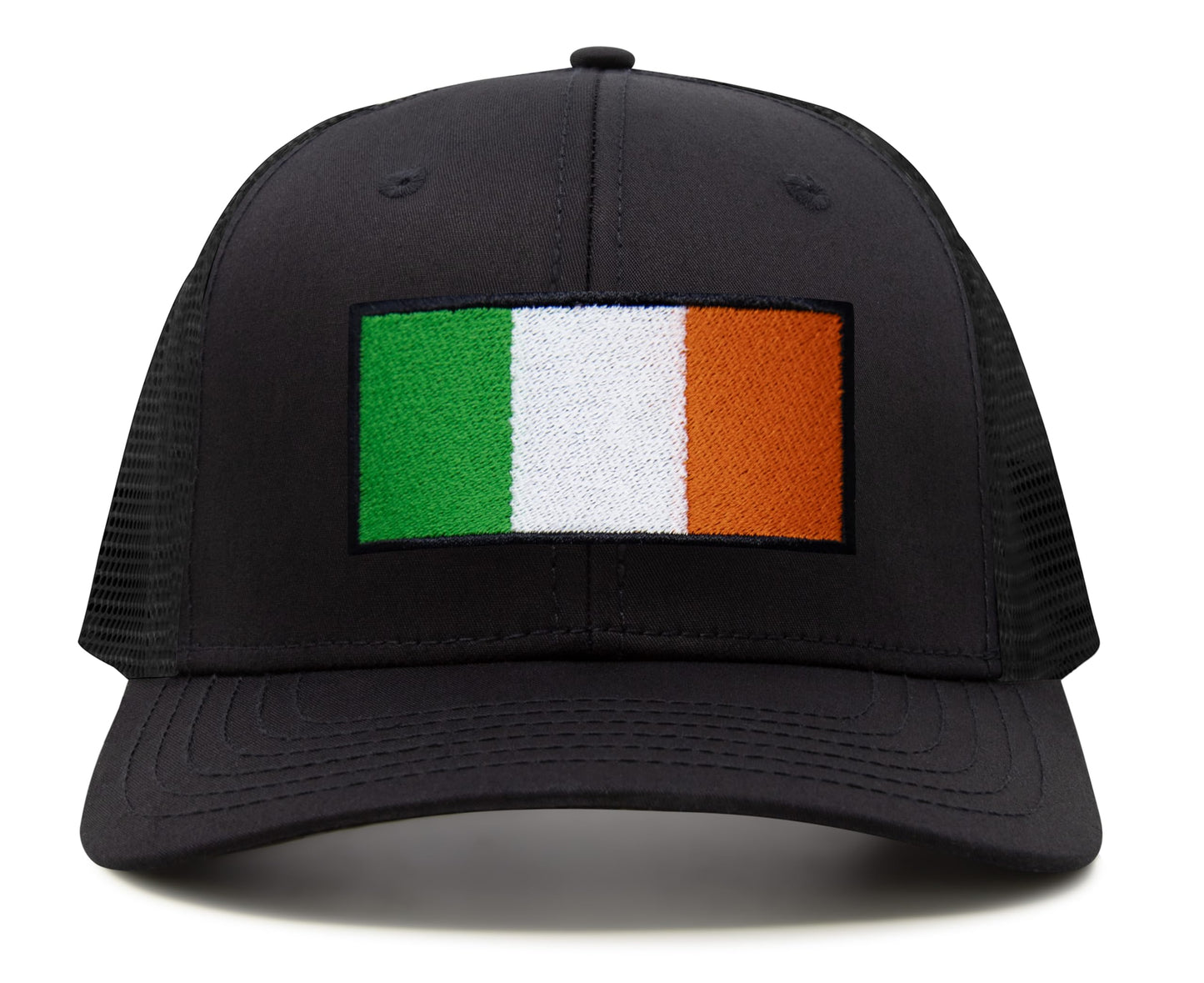 International Tie Irish Flag Hat for Men and Women - Ireland Snapback Trucker Baseball Cap (All Black)