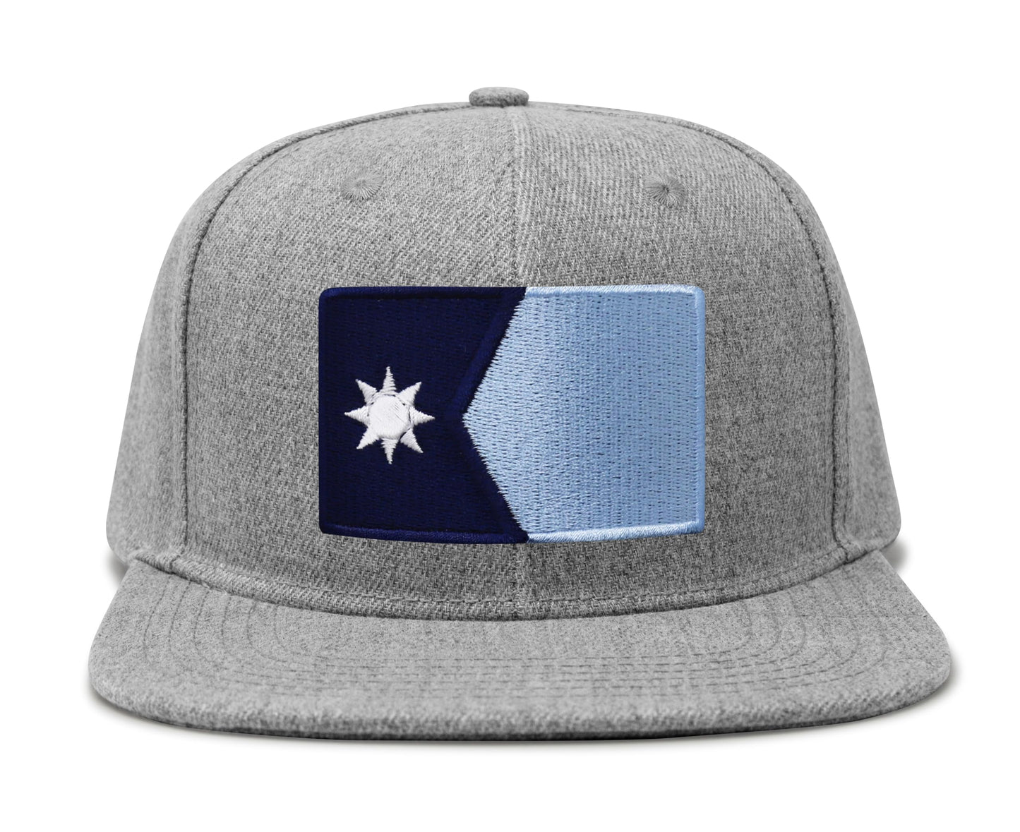 International Tie Minnesota Flag Trucker Hat for Men and Women - Snapback Baseball Cap (Grey Flatbill)