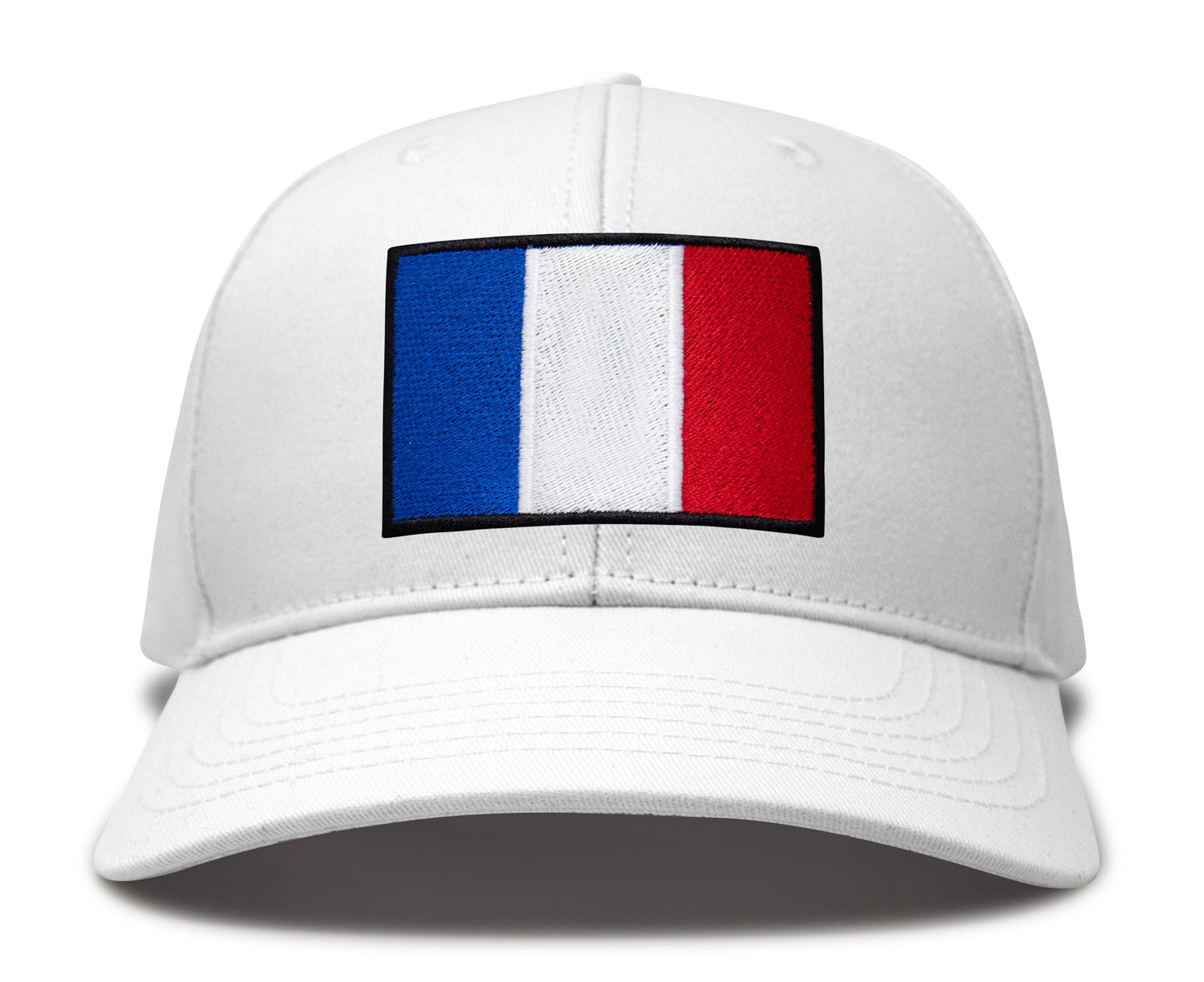 International Tie French Flag Hat for Men and Women - France Snapback Trucker Baseball Cap (All White)