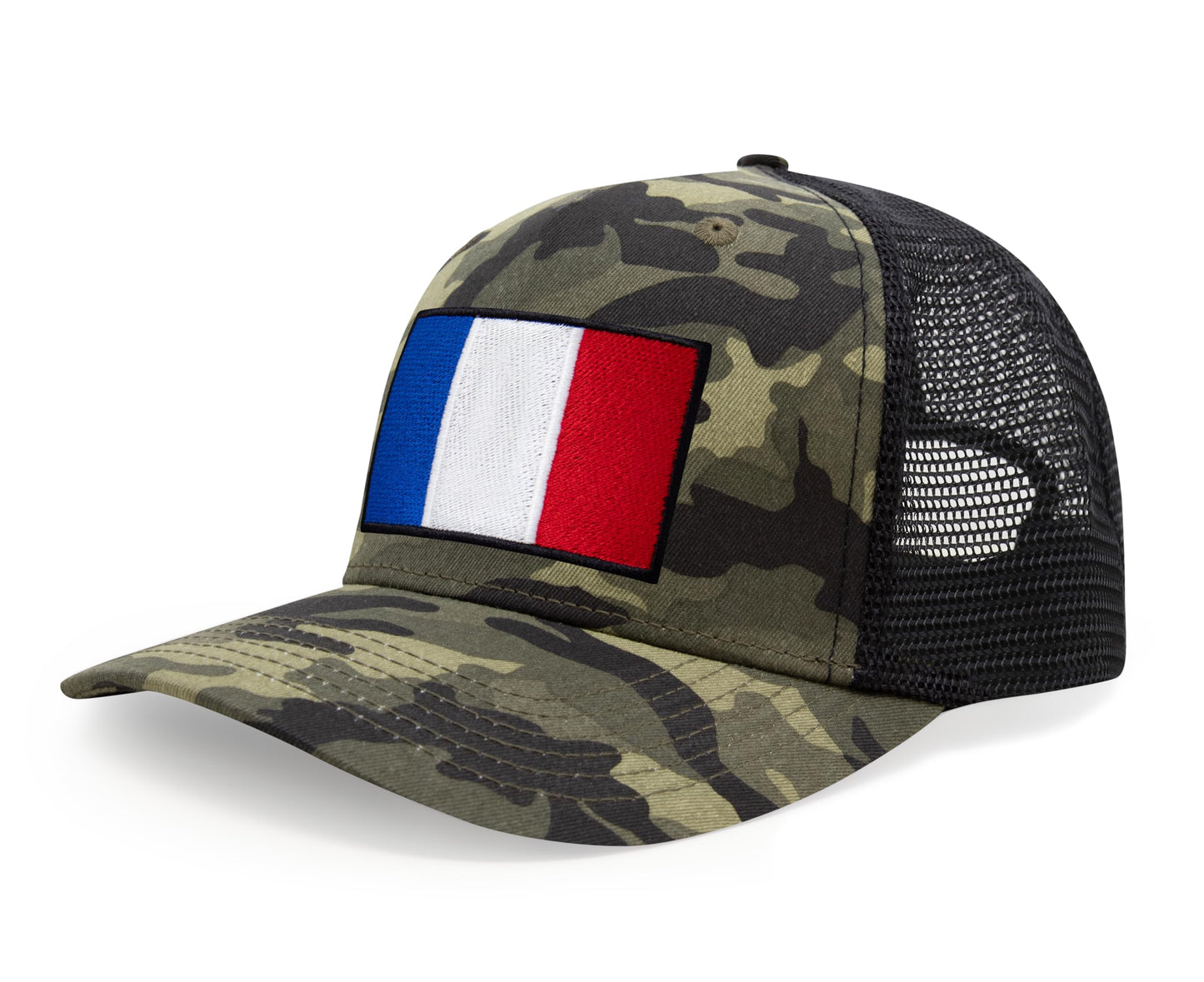 International Tie French Flag Hat for Men and Women - France Snapback Trucker Baseball Cap (Camouflage)