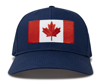 International Tie Canada Flag Trucker Hat for Men and Women – Snapback Baseball Cap (All Navy)