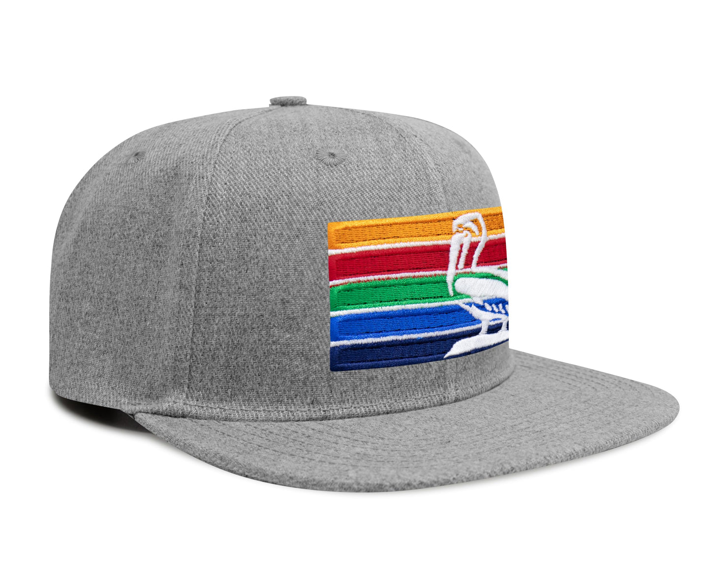 International Tie St. Petersburg Hat for Men and Women - Snapback Trucker Baseball Cap (Grey Flatbill)
