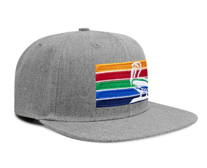 International Tie St. Petersburg Hat for Men and Women - Snapback Trucker Baseball Cap (Grey Flatbill)