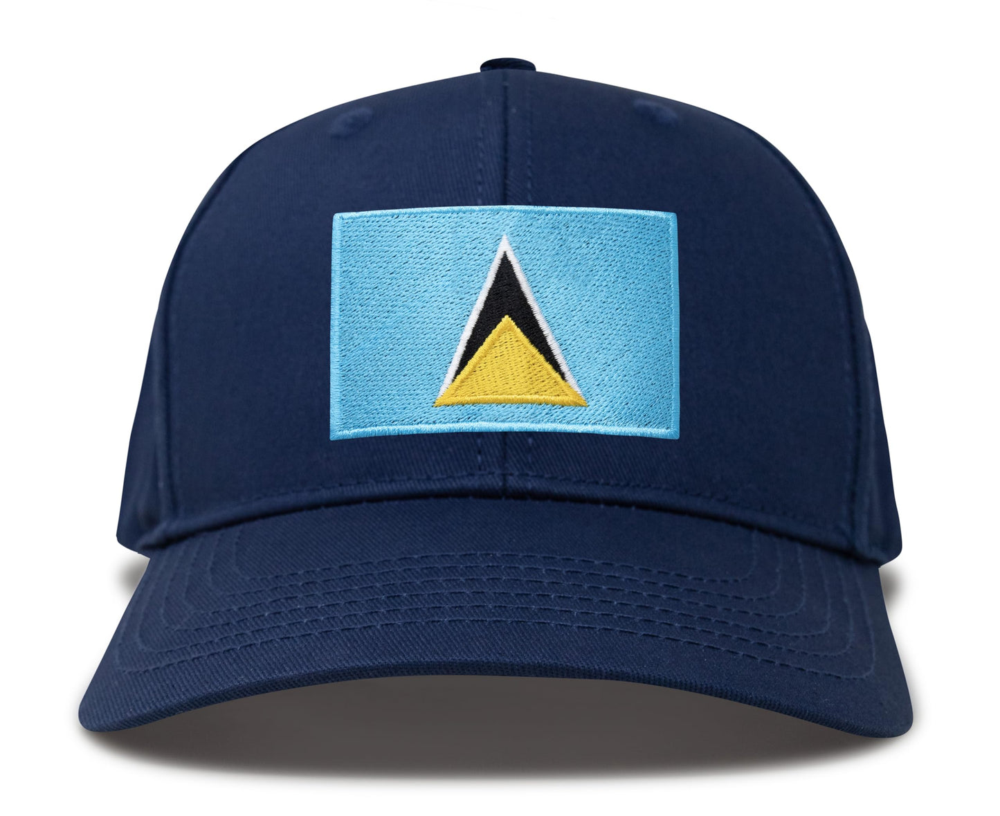 International Tie Country Hat for Men and Women, Adjustable Snapback Trucker Baseball Cap with Embroidered Patch (Saint Luca, All Navy) - International Tie