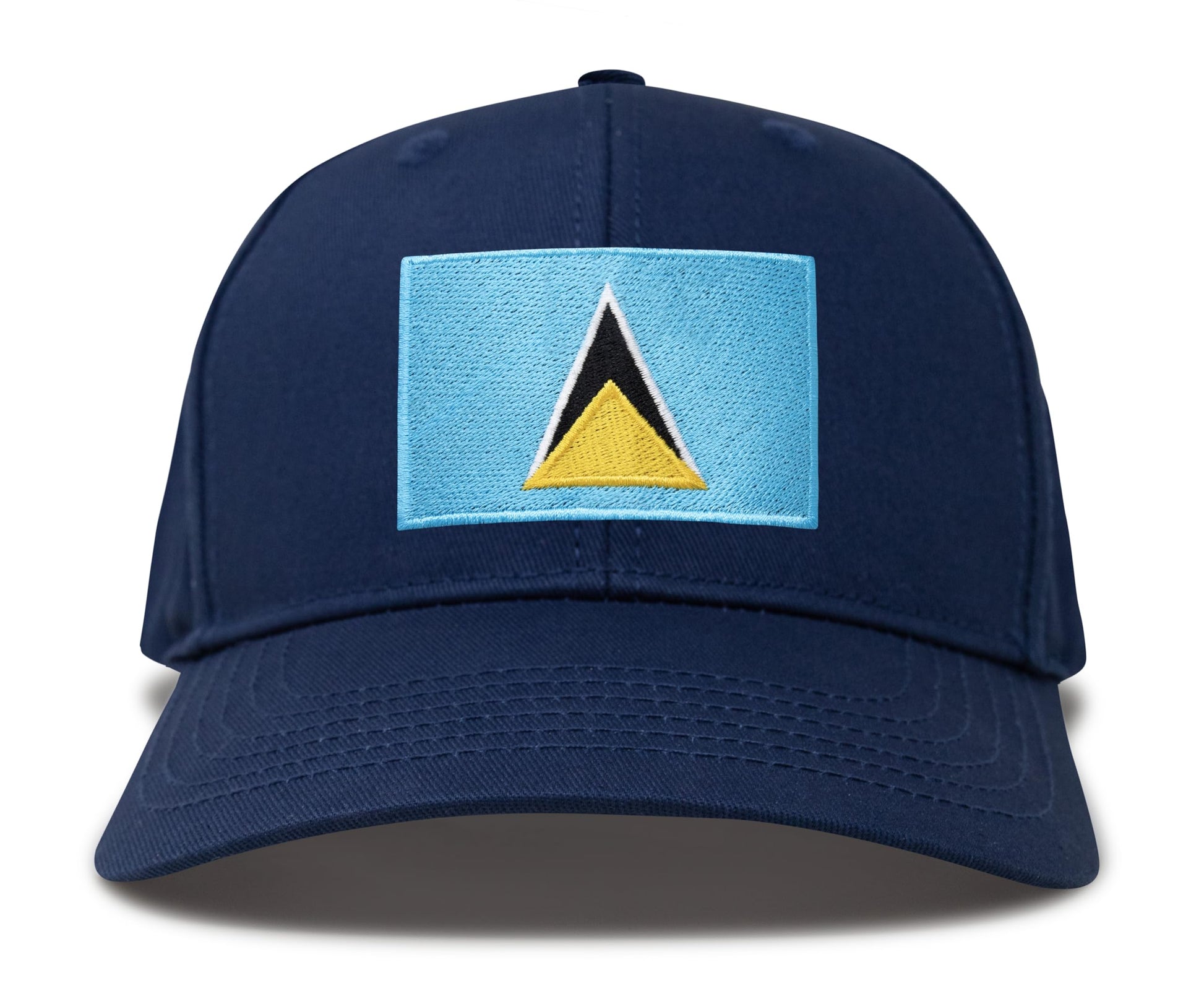 International Tie Country Hat for Men and Women, Adjustable Snapback Trucker Baseball Cap with Embroidered Patch (Saint Luca, All Navy) - International Tie