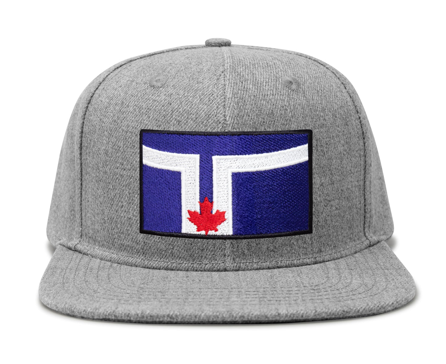 International Tie City Hat for Men and Women, Adjustable Snapback Trucker Baseball Cap with Embroidered Patch (Toronto, Grey Flatbill) - International Tie