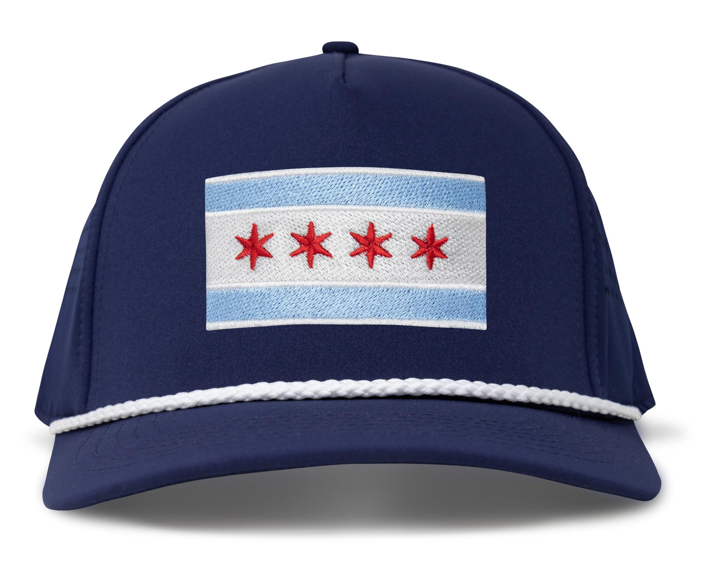 Performance Golf Hat – Adjustable Snapback Trucker Baseball Cap for Men & Women - Jetset Series (Chicago, Pacific Blue) - International Tie