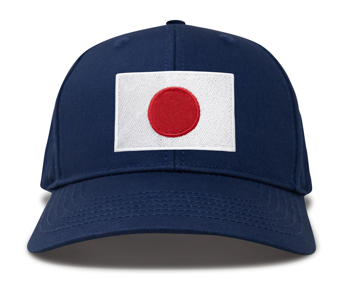 International Tie Country Hat for Men and Women, Adjustable Snapback Trucker Baseball Cap with Embroidered Patch (Japan, All Navy) - International Tie