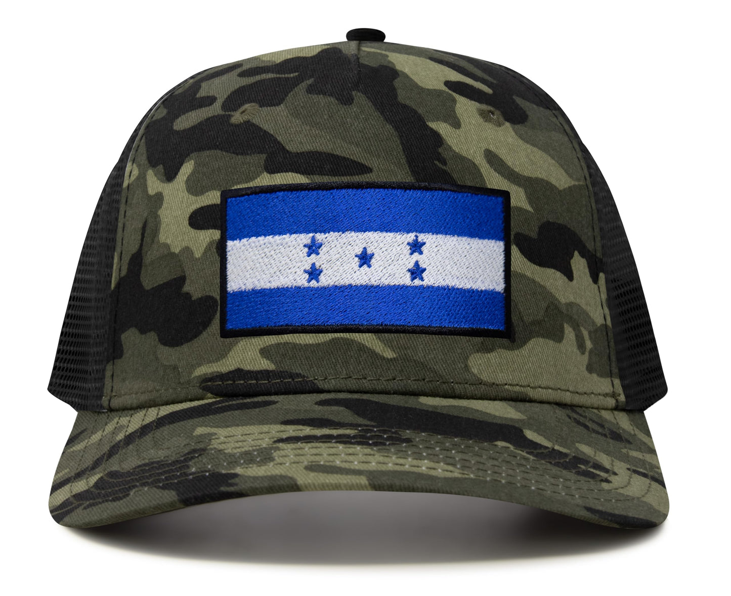 International Tie Honduras Flag Hat for Men and Women - Adjustable Snapback Trucker Baseball Cap (Camouflage)