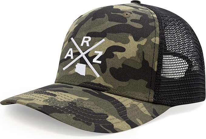 International Tie ARZ (Arizona) - Hat for Men and Women - Snapback Trucker Baseball Cap (Camouflage)
