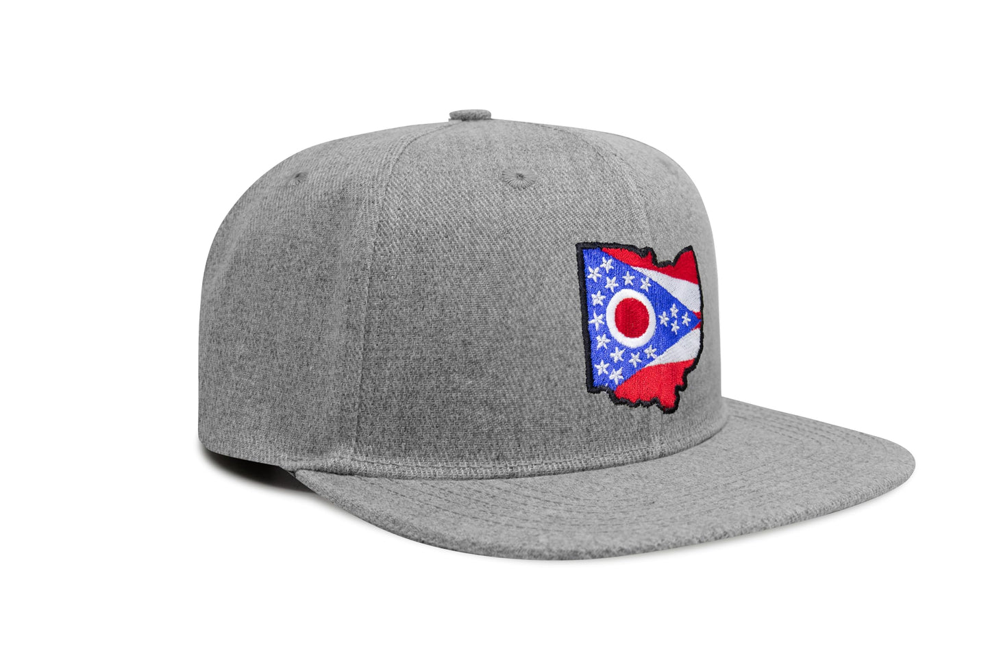 International Tie Stateline Flag Hat for Men and Women - Snapback Trucker Baseball Cap (Ohio, Grey Flatbill) - International Tie