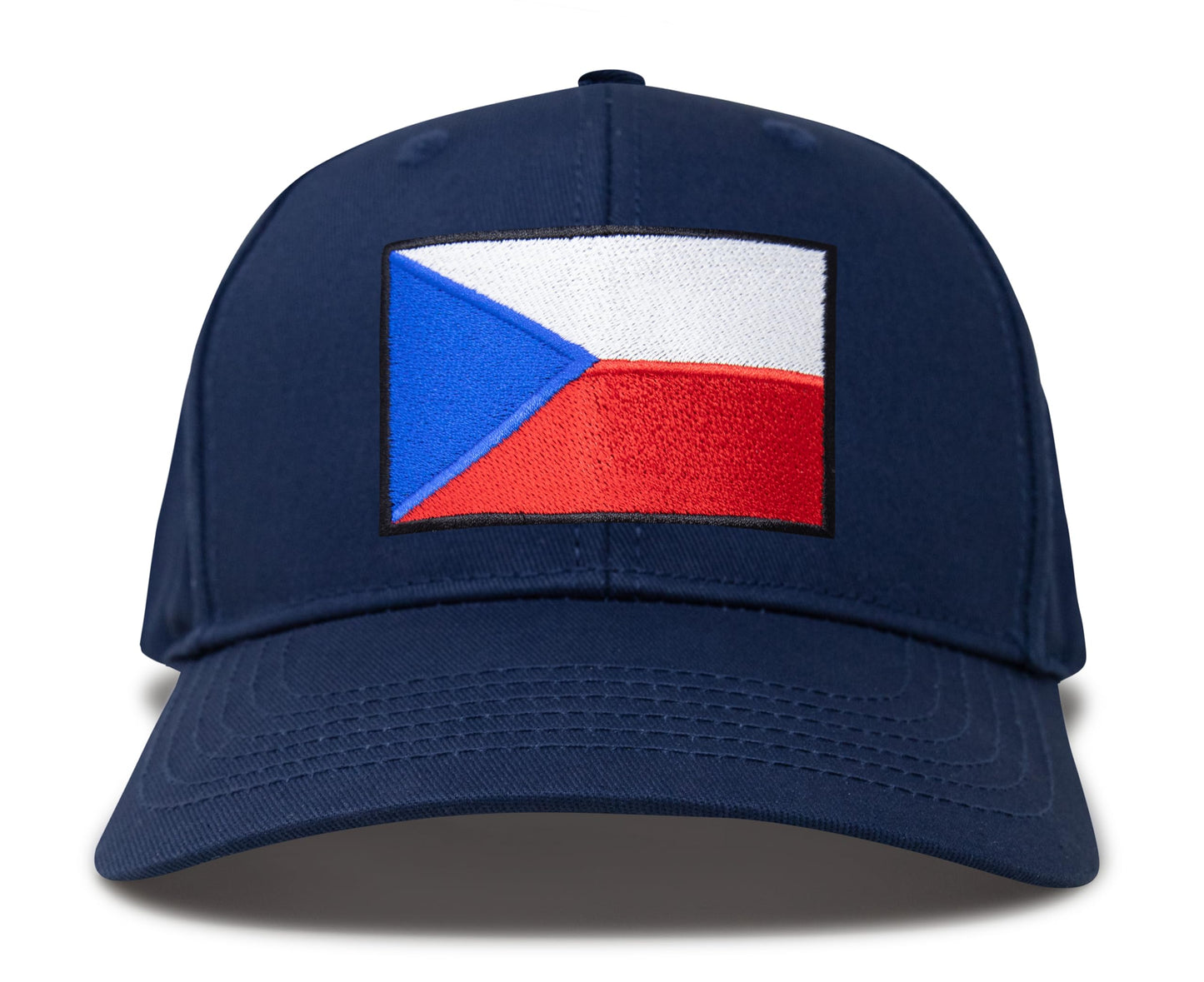 Czech Republic Flag Hat for Men and Women – Adjustable Snapback Baseball Cap by International Tie (All Navy)