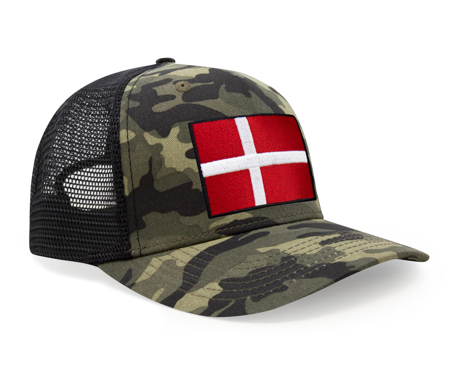 Denmark Flag Hat for Men and Women – Adjustable Snapback Baseball Cap by International Tie (Camouflage)