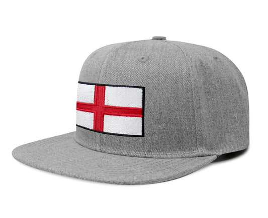 International Tie England - St. George Flag Hat for Men and Women, Adjustable Snapback Trucker Baseball Cap (Grey Flatbill)