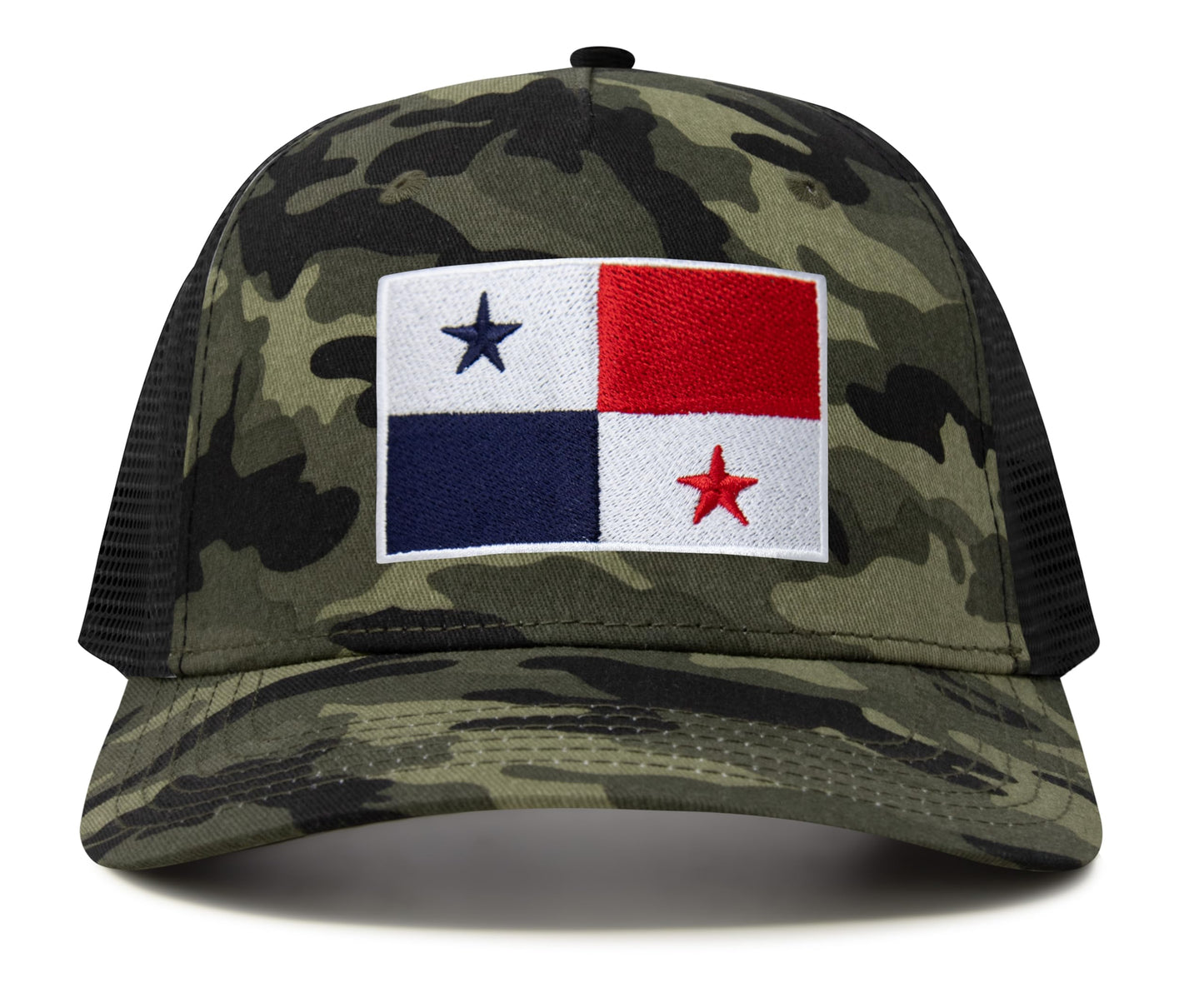 International Tie Panama Flag Hat for Men and Women - Adjustable Snapback Trucker Baseball Cap (Camouflage)