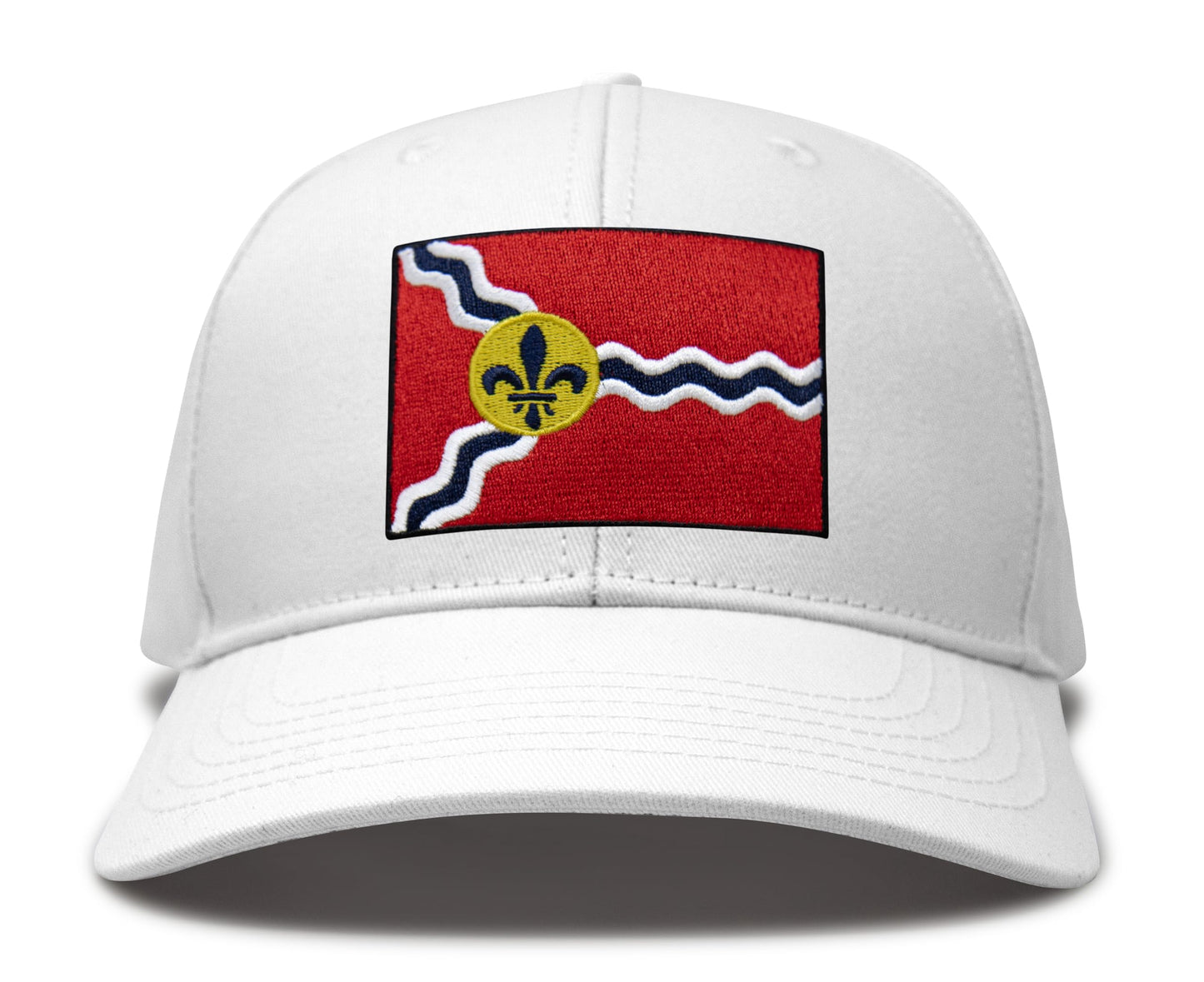 St. Louis Flag Hat for Men and Women – Snapback Trucker Baseball Cap by International Tie (All White)