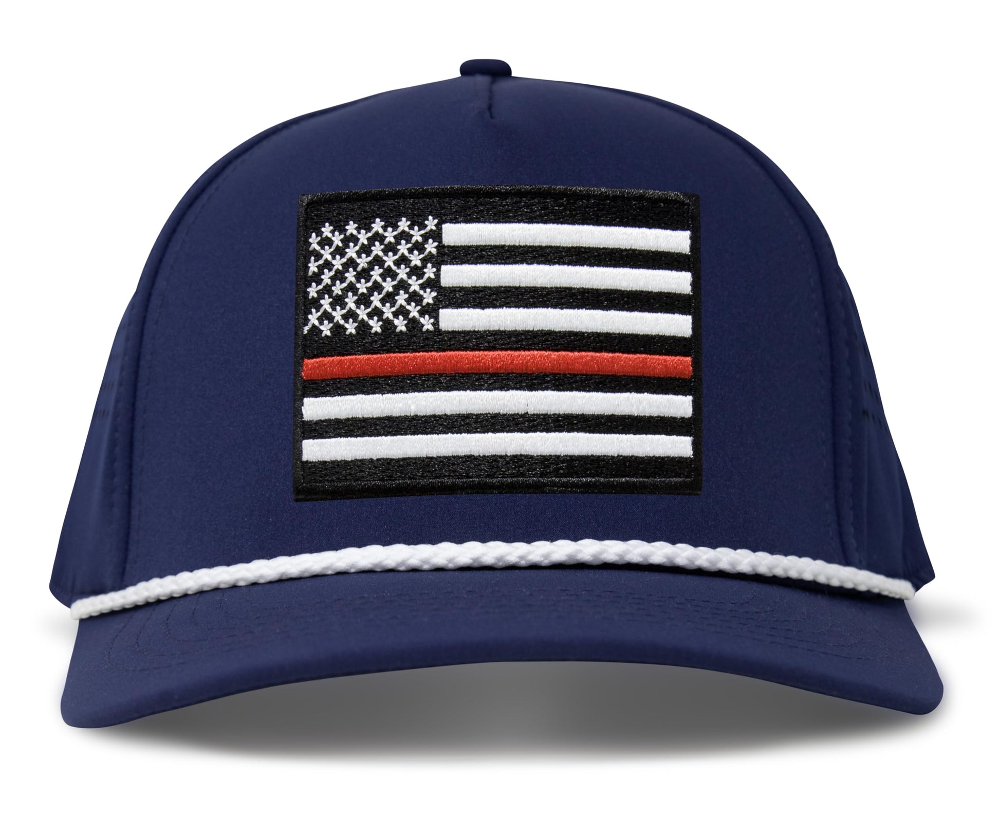 Pacific Blue Thin Red Line Rope Hat Front View