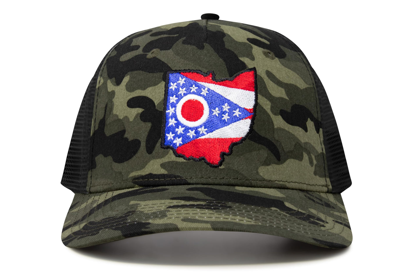 International Tie Stateline Flag Hat for Men and Women - Snapback Trucker Baseball Cap (Ohio, Camouflage) - International Tie