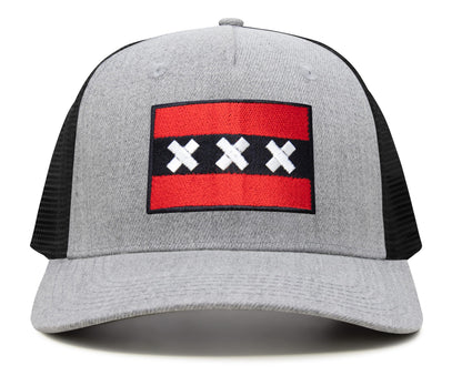Amsterdam Flag Hat for Men and Women – Adjustable Snapback Baseball Cap by International Tie (Grey Black)