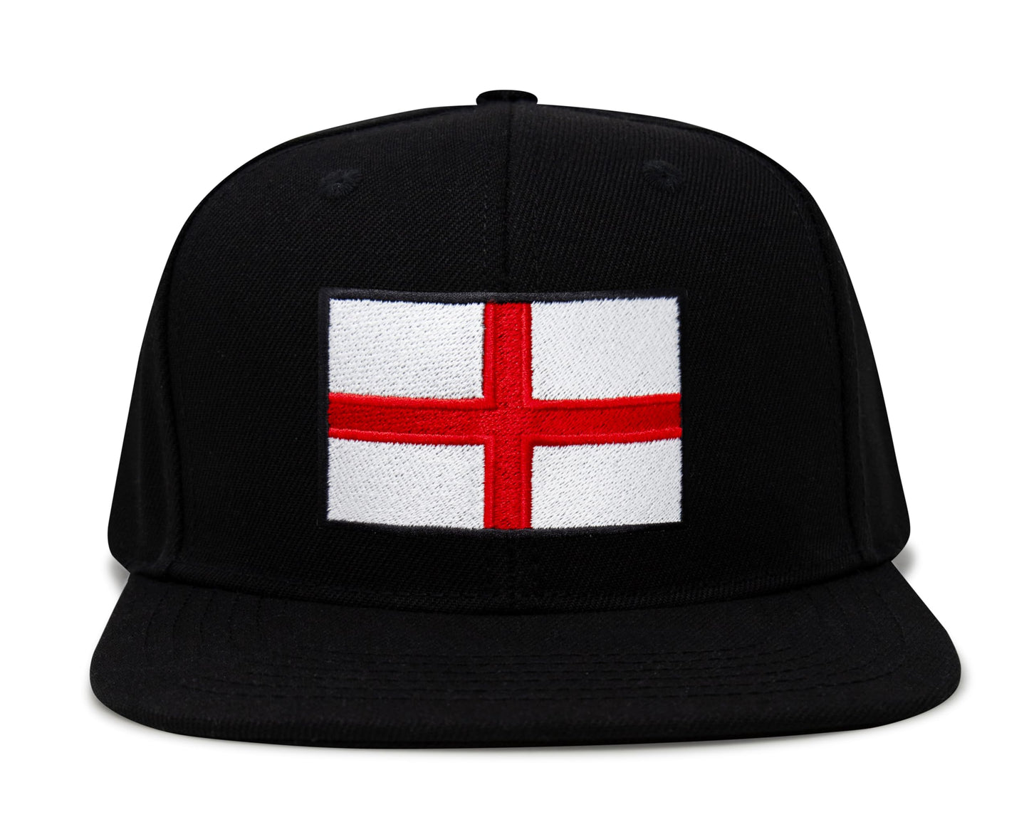 International Tie England - St. George Flag Hat for Men and Women, Adjustable Snapback Trucker Baseball Cap (Black Flatbill)