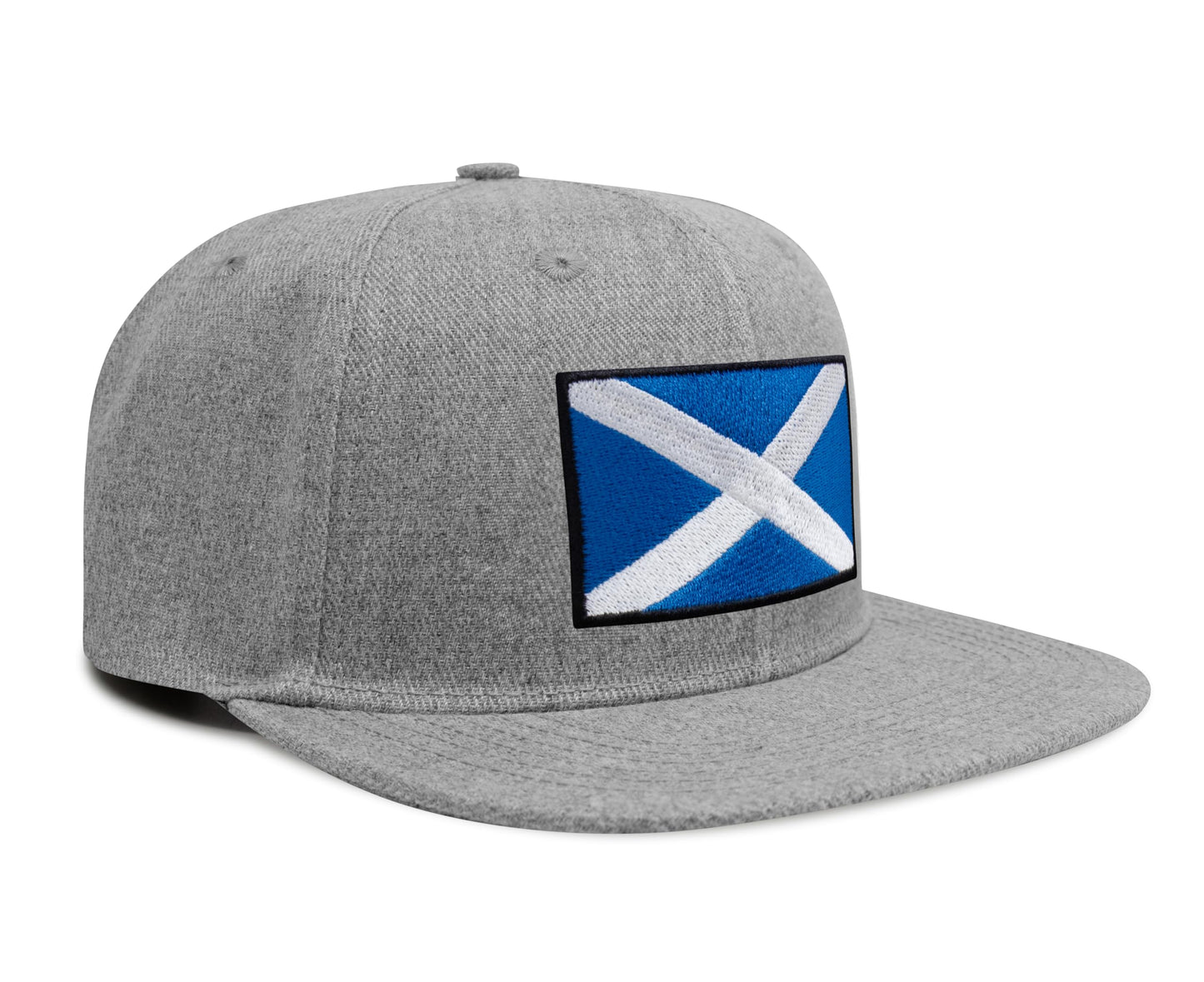 Scottish Flag Hat for Men and Women – Snapback Trucker Baseball Cap by International Tie (Grey Flatbill)