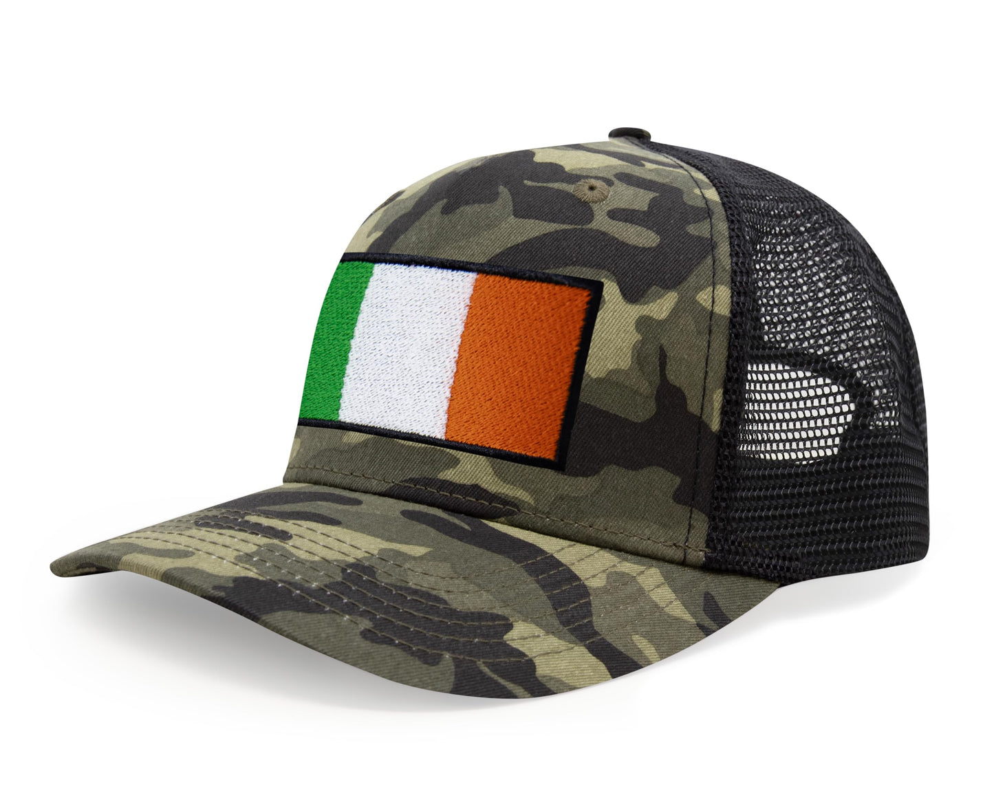 International Tie Irish Flag Hat for Men and Women - Ireland Snapback Trucker Baseball Cap (Camouflage)