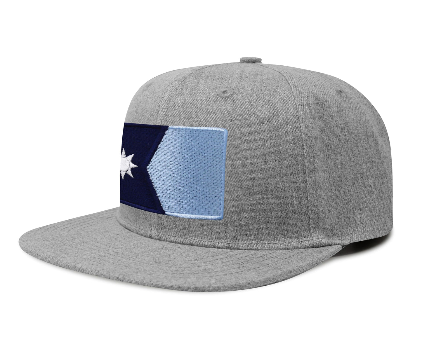 International Tie Minnesota Flag Trucker Hat for Men and Women - Snapback Baseball Cap (Grey Flatbill)