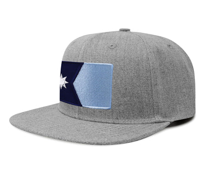 International Tie Minnesota Flag Trucker Hat for Men and Women - Snapback Baseball Cap (Grey Flatbill)