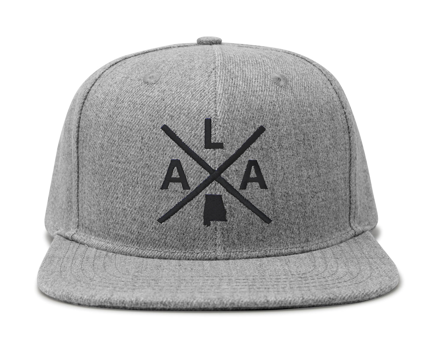 International Tie Hat for Men and Women, Snapback Trucker Baseball Cap, Embroidered Cross Logo (ATL - Atlanta, Grey Flatbill) - International Tie