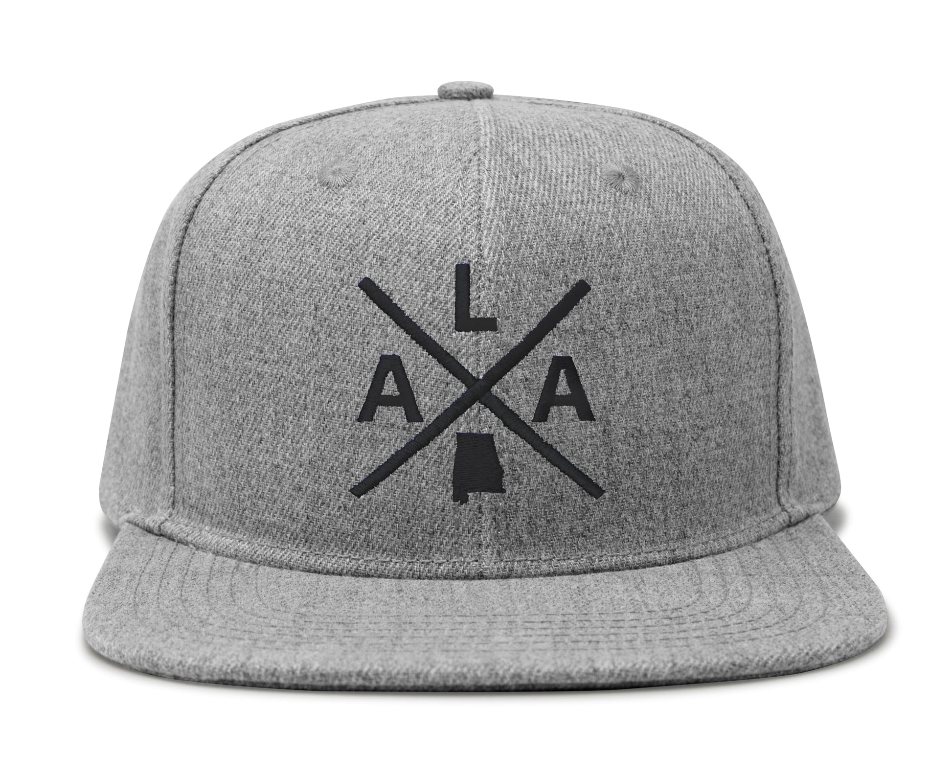 International Tie Hat for Men and Women, Snapback Trucker Baseball Cap, Embroidered Cross Logo (ATL - Atlanta, Grey Flatbill) - International Tie