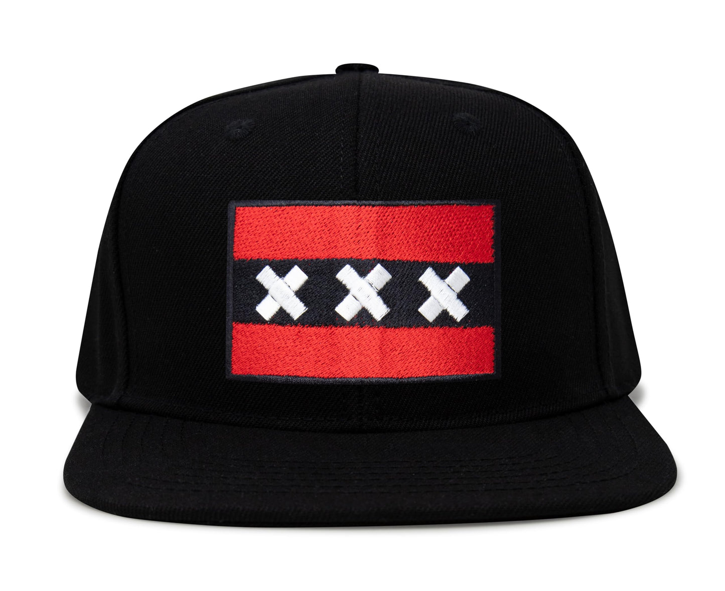 Amsterdam Flag Hat for Men and Women – Adjustable Snapback Baseball Cap by International Tie (Black Flatbill)