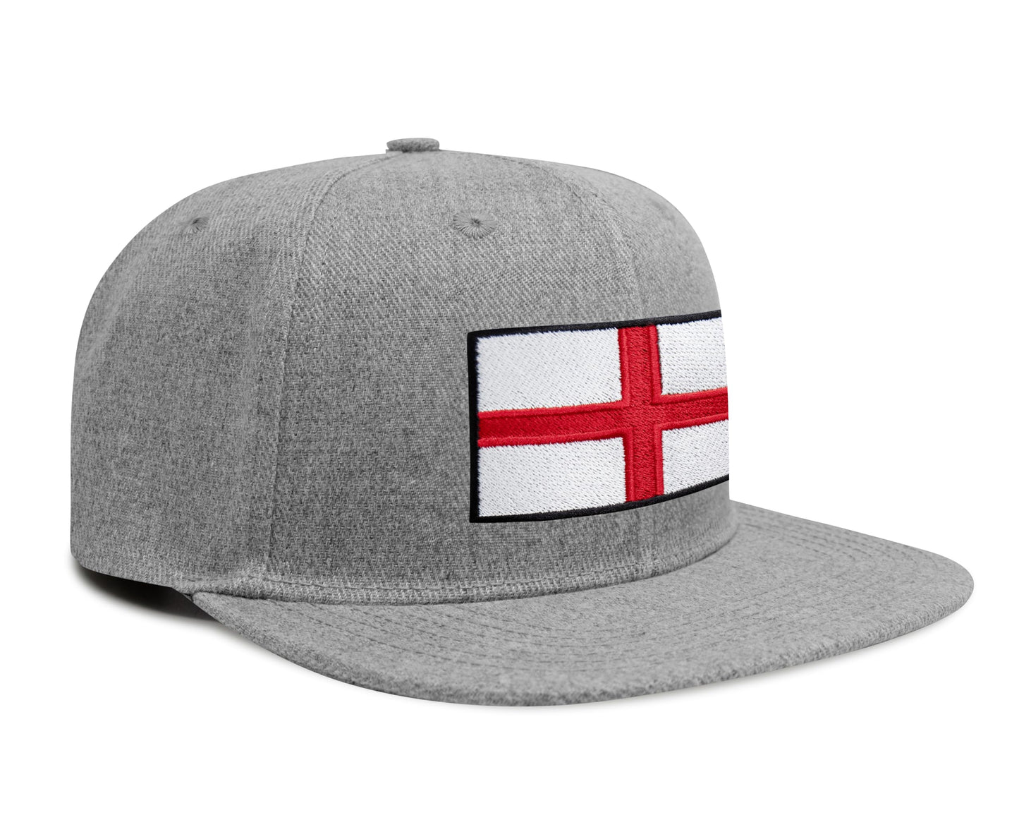 International Tie England - St. George Flag Hat for Men and Women, Adjustable Snapback Trucker Baseball Cap (Grey Flatbill)
